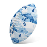 Skiing Mountain Print Rugby Ball