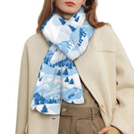 Skiing Mountain Print Scarf