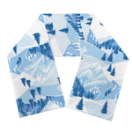 Skiing Mountain Print Scarf