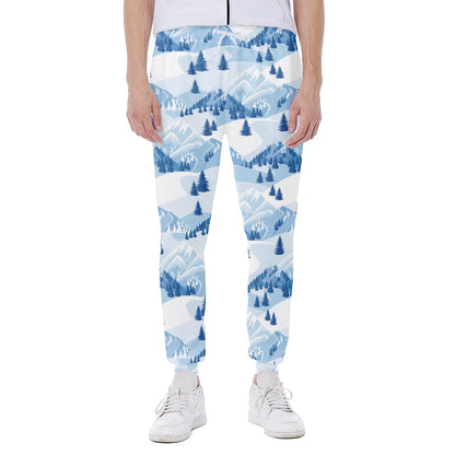 Skiing Mountain Print Scuba Joggers