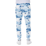Skiing Mountain Print Scuba Joggers