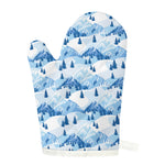 Skiing Mountain Print Single Oven Mitt