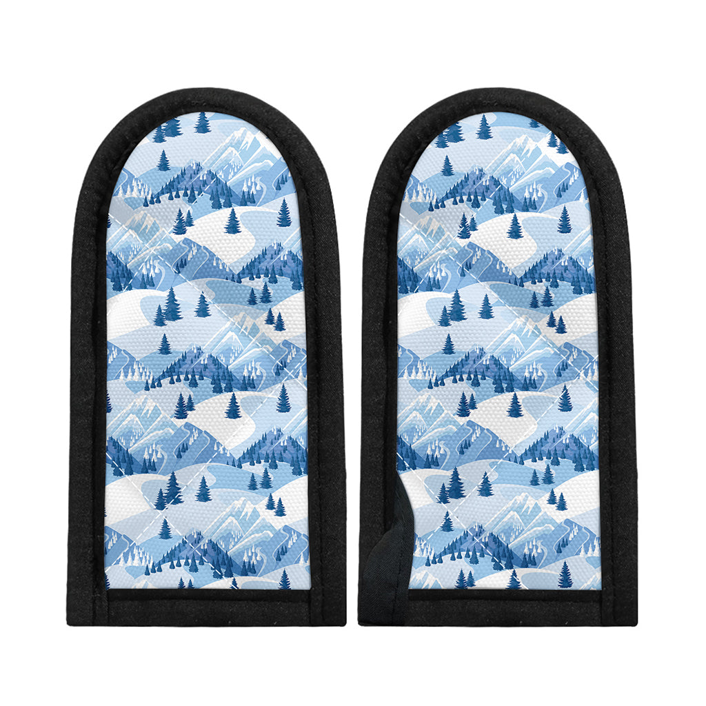 Skiing Mountain Print Skillet Handle Cover