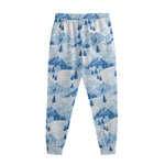 Skiing Mountain Print Sweatpants