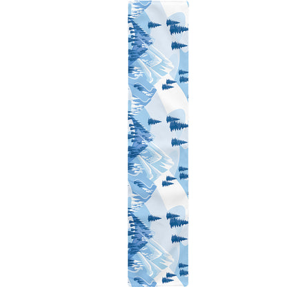 Skiing Mountain Print Table Runner