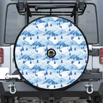 Skiing Mountain Print Tire Cover With Camera Hole