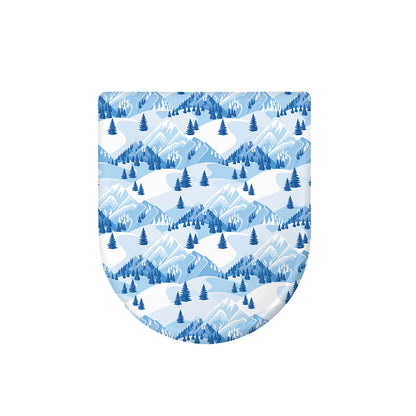 Skiing Mountain Print Toilet Lid Cover