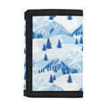 Skiing Mountain Print Trifold Wallet