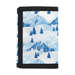 Skiing Mountain Print Trifold Wallet