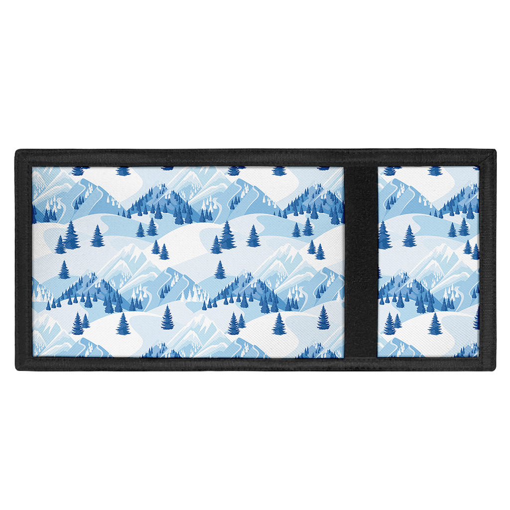 Skiing Mountain Print Trifold Wallet