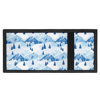 Skiing Mountain Print Trifold Wallet
