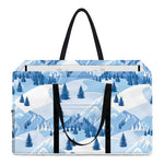 Skiing Mountain Print Utility Tote Bag