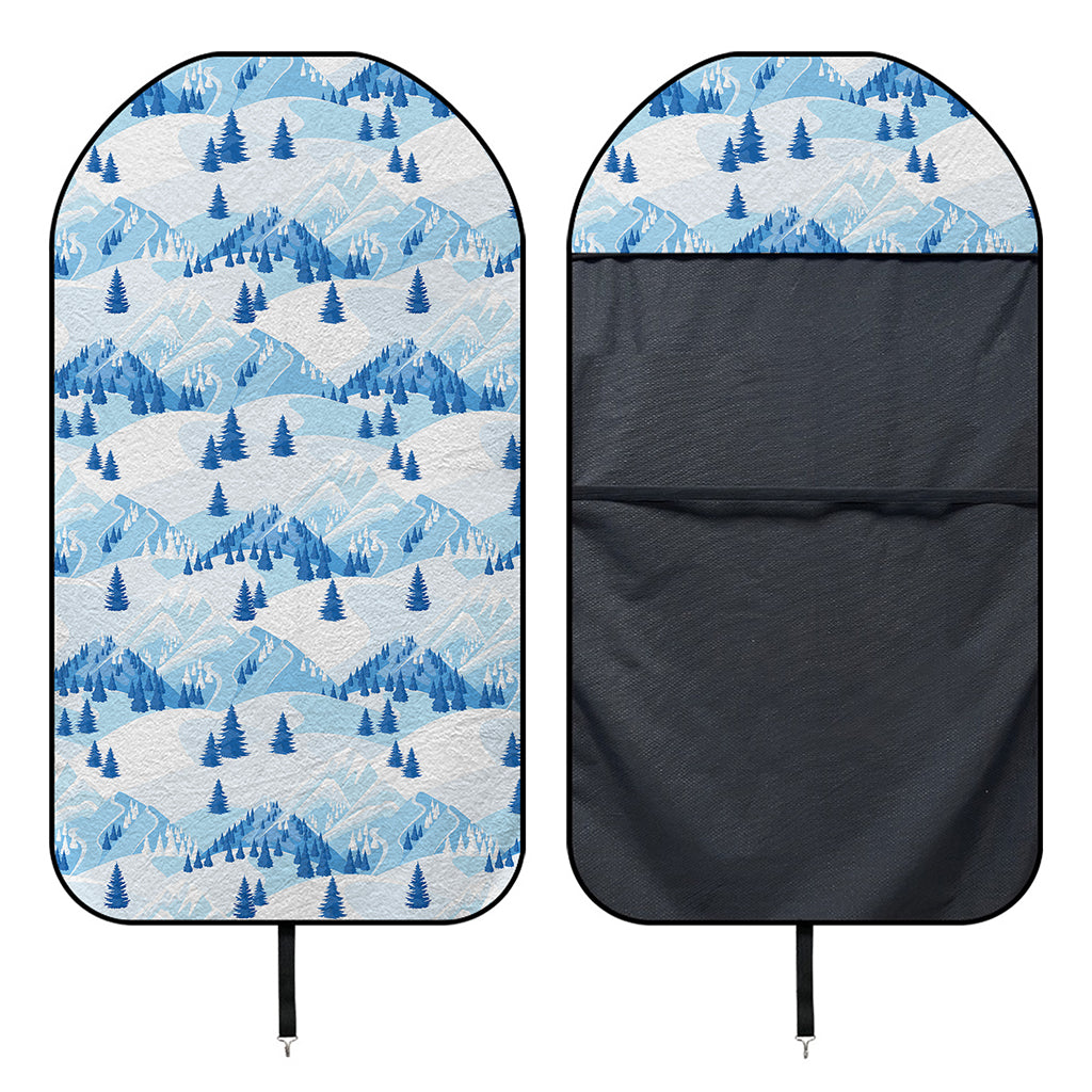 Skiing Mountain Print Waterproof Car Seat Cover