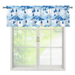 Skiing Mountain Print Window Valance