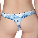 Skiing Mountain Print Women's Thong