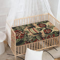 Skull And Roses Tattoo Print Baby Crib Sheet