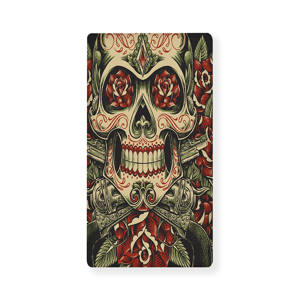 Skull And Roses Tattoo Print Baby Crib Sheet