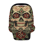 Skull And Roses Tattoo Print Baby Seat Cover