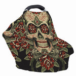 Skull And Roses Tattoo Print Baby Seat Cover