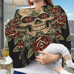 Skull And Roses Tattoo Print Baby Seat Cover