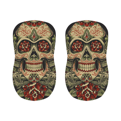 Skull And Roses Tattoo Print Bar Stool Covers