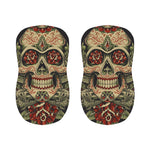 Skull And Roses Tattoo Print Bar Stool Covers