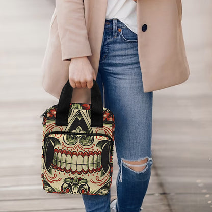 Skull And Roses Tattoo Print Bible Tote Bag