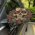 Skull And Roses Tattoo Print Car Side Mirror Covers