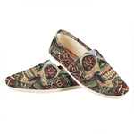 Skull And Roses Tattoo Print Casual Shoes