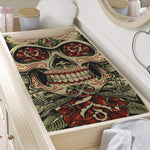 Skull And Roses Tattoo Print Changing Pad Cover