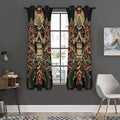 Skull And Roses Tattoo Print Grommet Curtain Panels