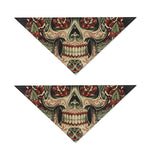 Skull And Roses Tattoo Print Dog Bandana