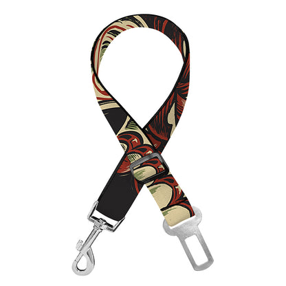 Skull And Roses Tattoo Print Dog Seat Belt