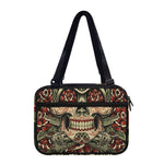 Skull And Roses Tattoo Print Double Strap Bible Bag