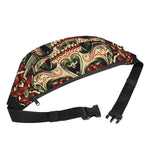 Skull And Roses Tattoo Print Fanny Pack