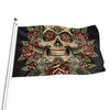 Skull And Roses Tattoo Print Flag