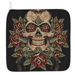 Skull And Roses Tattoo Print Hand Towel
