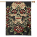 Skull And Roses Tattoo Print House Flag