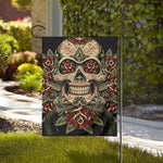 Skull And Roses Tattoo Print House Flag