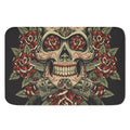 Skull And Roses Tattoo Print Indoor Door Mat