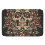 Skull And Roses Tattoo Print Indoor Door Mat