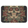 Skull And Roses Tattoo Print Indoor Door Mat