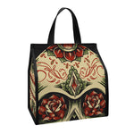 Skull And Roses Tattoo Print Insulated Lunch Tote
