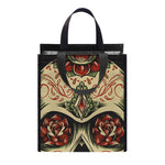 Skull And Roses Tattoo Print Insulated Lunch Tote