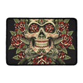 Skull And Roses Tattoo Print Kitchen Mat
