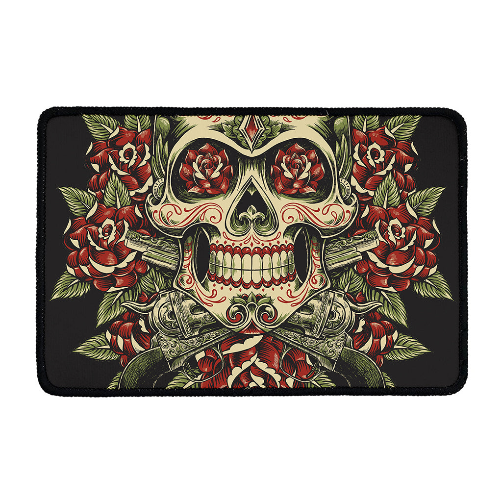 Skull And Roses Tattoo Print Kitchen Mat