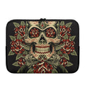 Skull And Roses Tattoo Print Laptop Sleeve