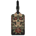 Skull And Roses Tattoo Print Luggage Tag