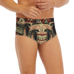 Skull And Roses Tattoo Print Men's Briefs