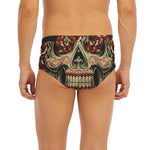 Skull And Roses Tattoo Print Men's Briefs